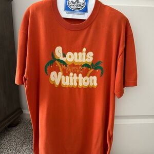 Men’s Louis Vuitton Orange Short-Sleeved Cotton Crewneck